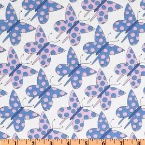  44 Wide St. Ives Butterflies Periwinkle/Lavender Fabric 