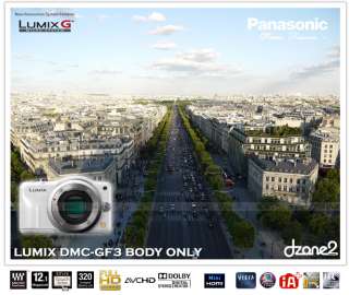 Panasonic Lumix G DMC GF3 Camera Body Only White #D418  