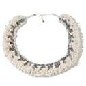 Sally C Treasures White Coral Sterling Silver Collar Necklace  