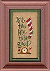 Lizzie Kate Is it Too Late To Be Good? Cross Stitch Chart Santa 