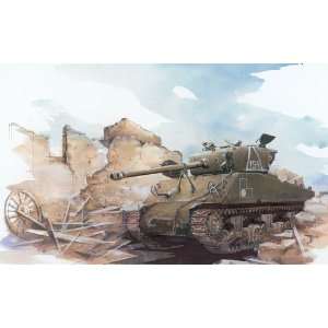   MODELS   1/72 M4A2(76)W Red Army Tank (Plastic Models) Toys & Games