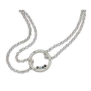    Sterling Silver Mothers Diamond Birthstone Circle Bracelet Jewelry