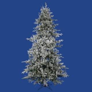   Slim Snow Flocked Layered Utica Fir Artificial Christmas Tree   Unlit