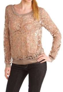   Juniors Long Sleeve Embroidery Lace Top Blouse Dress Shirt Clothing