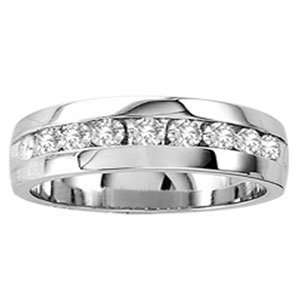  1/4 Carat Diamond 10k White Gold Mens Wedding Anniversary Ring 