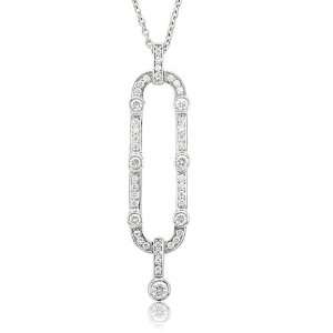  Diamond Link Drop Pendant Necklace (GH, I1 I2, 0.71 carat) Diamond