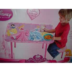 Disney Princess Washable Pink Vinyl Table & Stool Set ~ Princesses 