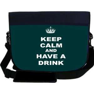  Keep Calm and have a Drink   Green Color NEOPRENE Laptop Sleeve 