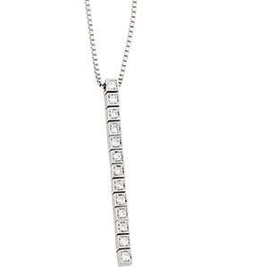  14K White Gold Diamond Necklace 