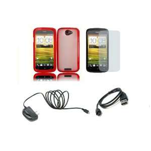 Combo Pack   Red and Clear TPU Silicone Hybrid Hard Shield Cover Case 