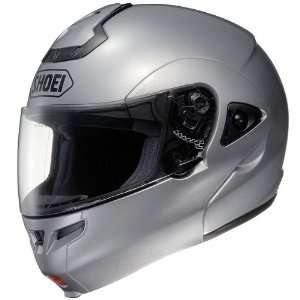Shoei Metallic Multitec Street Racing Motorcycle Helmet   Light Silver 
