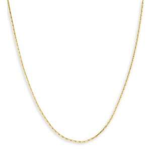  New Solid 14k Yellow Gold Coreanna Chain Necklace 0.8mm 
