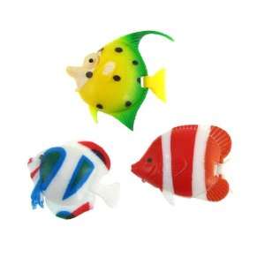  Como Aquarium Tank Assorted Color Plastic Wiggly Tail Fish 