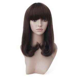   NEW Full Wig Brown Womens Long Hair Party Fashion Wigs Purple Beauty