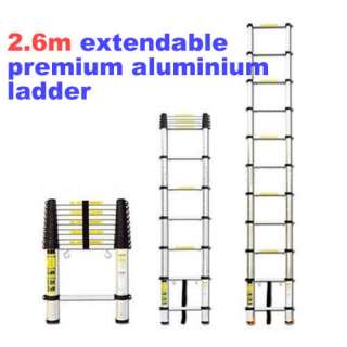 Multi use 2.6M Sturdy Extendable Aluminium Step Ladder  