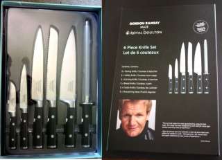 Gordon Ramsay Maze by Royal Doulton   6 Pc Knife Set  