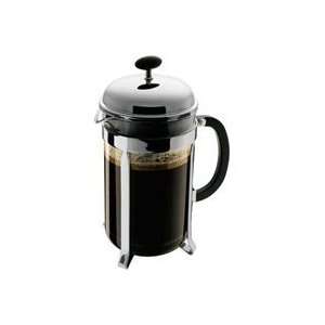    01 Melior French Press 12 Cup Coffee Maker, Chrome