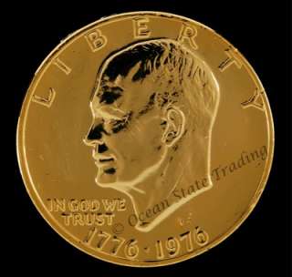 Five 24 kt Gold Plated 1776 1976 Eisenhower Dollar Coin  