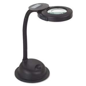   Gooseneck Compact Fluorescent Desk Magnifier Lamp, 12 1/2 High, Black