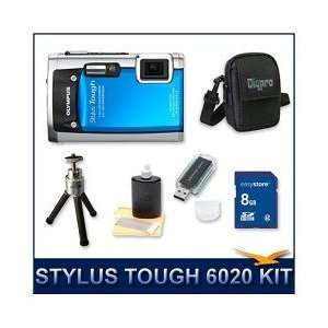 Olympus Stylus Tough 6020 Digital Camera (Blue), 14 Megapixel, 28mm 5X 