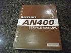 2003 Suzuki AN400 Scooter Service Manual 99500 34080 03​