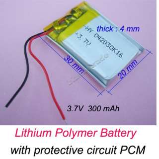 7V 300 mAh Polymer Lithium Battery LiPo For  GPS ipod sat Nav 
