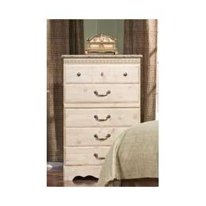   Seville 5 Drawer Chest in Old Fashioned Finish Furniture & Decor