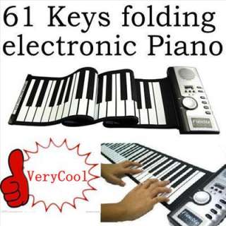 61 keys portable roll piano electric piano with MIDI port+128 tamber+ 