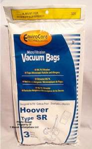 Hoover 3 Canister Vacuum SR Bags 401011SR Duros Maytag  