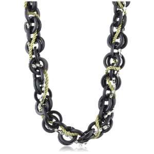  ABS By Allen Schwartz Cruise Control Navy Resin Necklace 