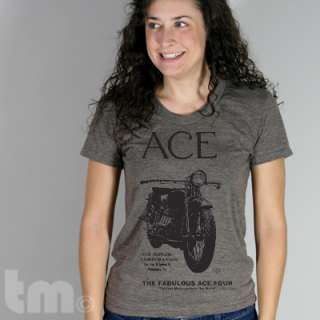 Vintage ACE MOTORCYCLE American Apparel Track T Shirt  