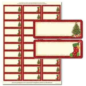   Tree and Stocking Address Labels  1 x 2 5/8   Pack of 150 Labels