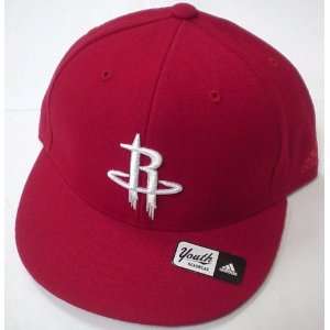  Houston Rockets Flat Bill Fitted Adidas Hat Size 6 5/8 