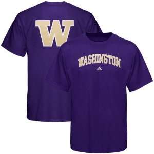  adidas Washington Huskies Purple Relentless T shirt 