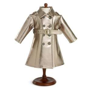   Leather Doll Trench Coat ~ Fits 18 American Girl Dolls Toys & Games