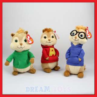 TY Alvin and the Chipmunks Plush Doll set of 3   Toy  