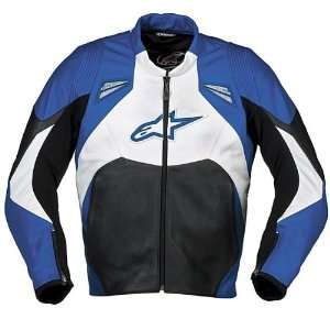  Alpinestars B 52 Blue Leather Motorcycle Jacket 