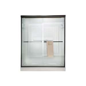 American Standard Frameless By Pass Reeded Glass Shower Doors with 