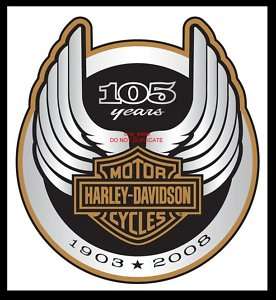 HARLEY DAVIDSON 105TH ANNIVERSARY LOGO DECAL **NEW**  