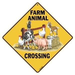  Farm Animal Crossing Sign Patio, Lawn & Garden