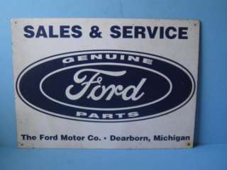 Vintage Ford Parts Sign Antique Old Car Truck Tractor Dealer Store 