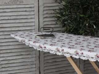 FLORAL IRONING BOARD COVER WITH LACE TRIM VERY CHIC FRENCH PROVINCIAL 