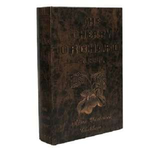Secret Jewelry & Keepsake Book Box  Antique Leather Cherry Orchard 