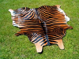 ZEBRA Print/Printed COWHIDE SKIN Rug steer COW HIDE dc1268  