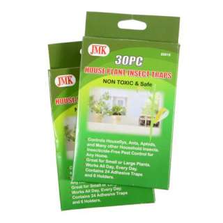 60pc House Plant Insect Traps Paper Strips w/Holders 039593008186 