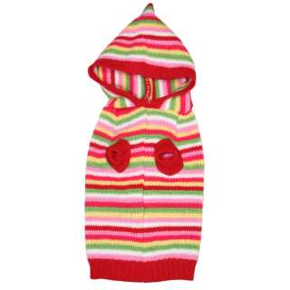 891 XS~XL Hooded Rainbow Striped Sweater / Dog Clothes Coat Sweatshirt 