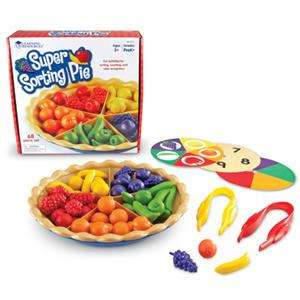Learning Resources LER 6216 Super Sorting Pie with tweezers & sorting 