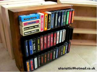 atari 2600 7800 woody retro game case display unit shelf storage rack 