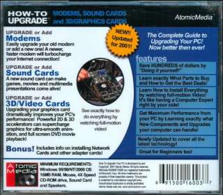 Upgrade Modems Sound and Video Cards Atomic Media for Windows 95 98 NT 