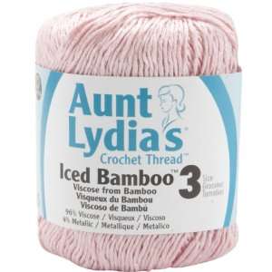  Aunt Lydias Bamboo Ice Crochet Thread Size 3 Pink Ice 